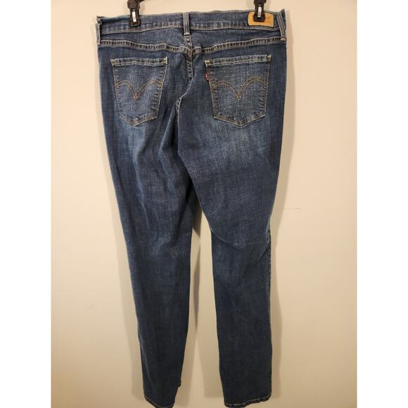Levi's 505 Jeans Womens 12 31 X 30 Blue Straight Leg Whiskers Classic Y2k - Picture 5 of 8